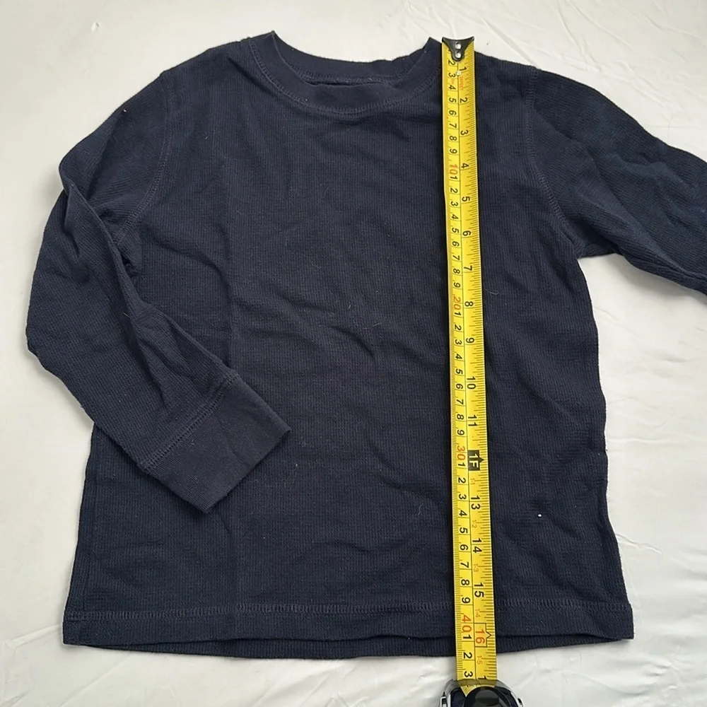 Gap navy blue crew neck waffle knit thermal long sleeve shirt